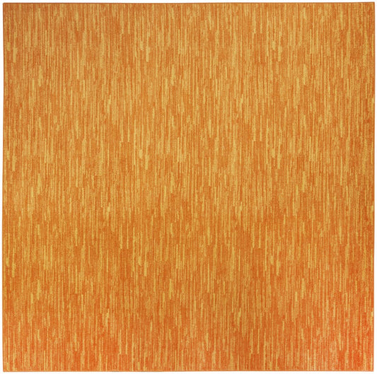 7' Orange Square Indoor Outdoor Area Rug
