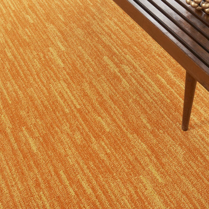 7' X 10' Orange Indoor Outdoor Area Rug
