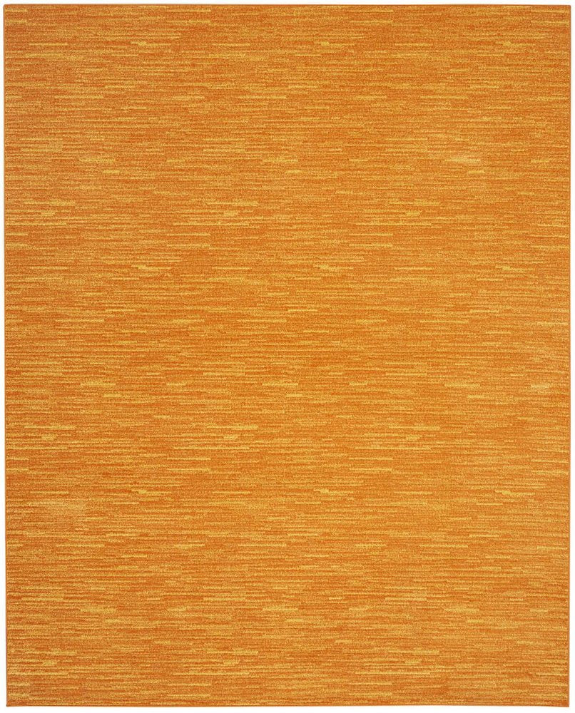 7' X 10' Orange Indoor Outdoor Area Rug
