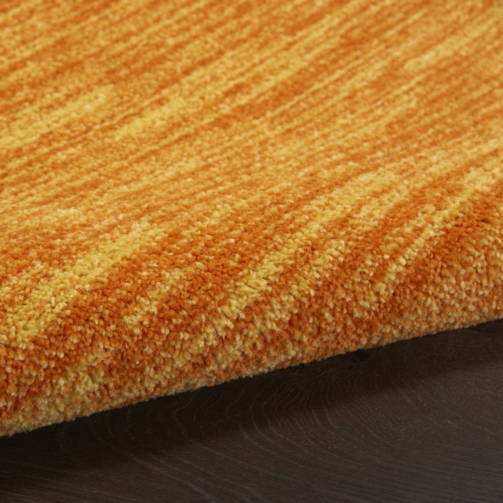 8' X 8' Orange Round Indoor Outdoor Area Rug