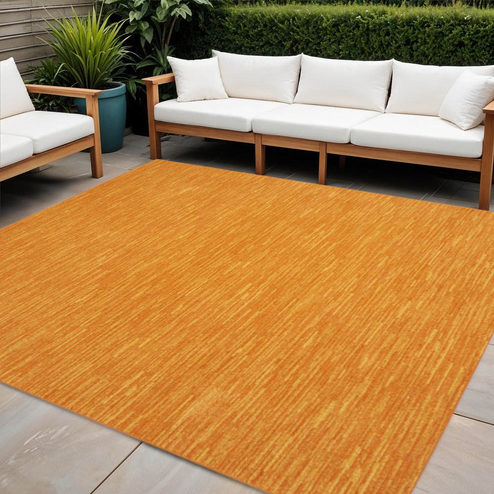 9' Orange Square Indoor Outdoor Area Rug