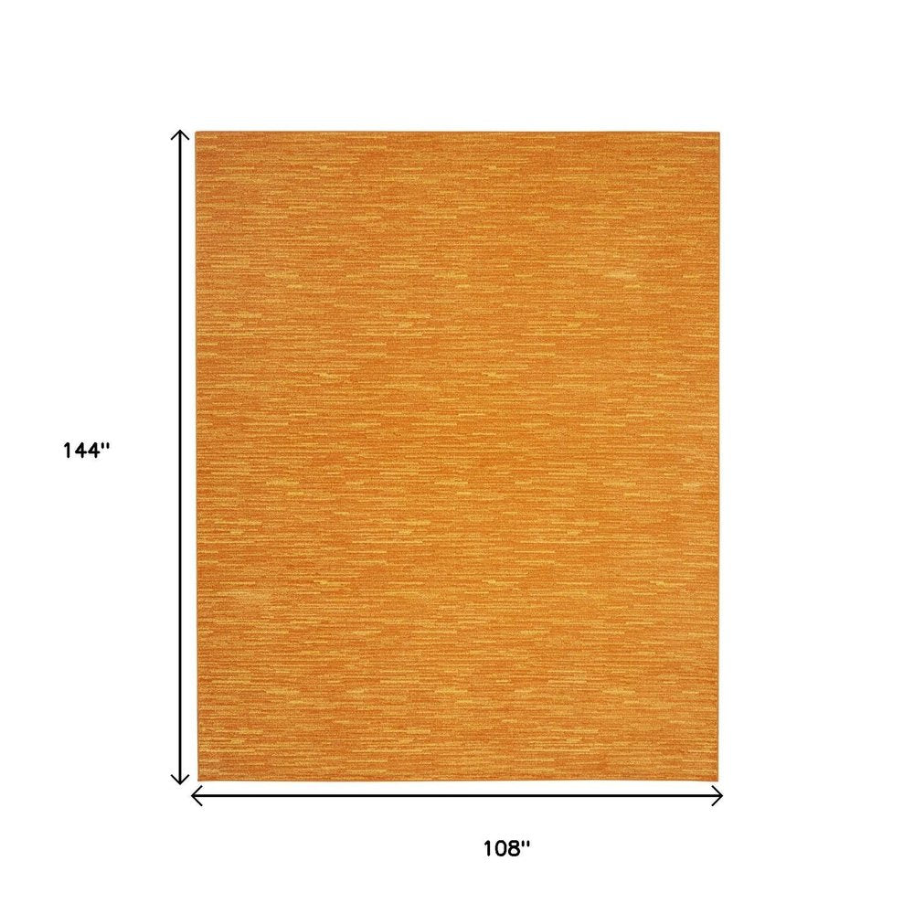 9' X 12' Orange Indoor Outdoor Area Rug