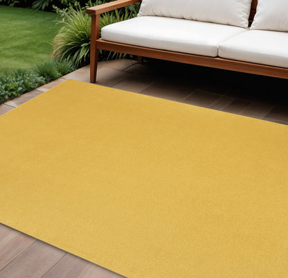 10' X 14' Yellow Indoor Outdoor Area Rug