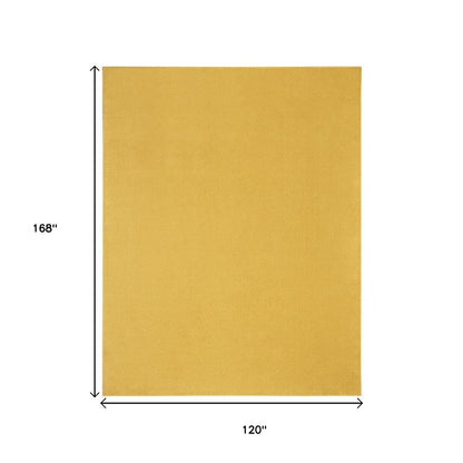 10' X 14' Yellow Indoor Outdoor Area Rug