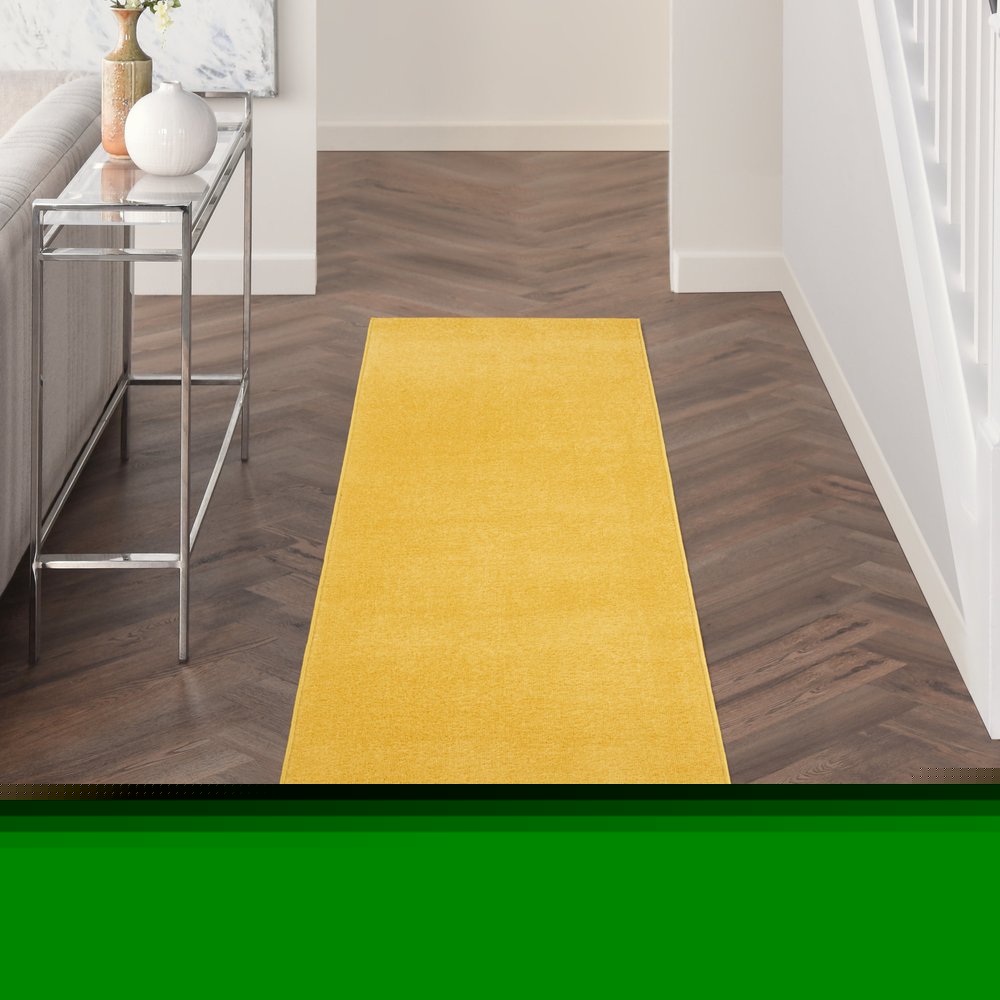 8' Yellow Indoor Outdoor Runner Rug
