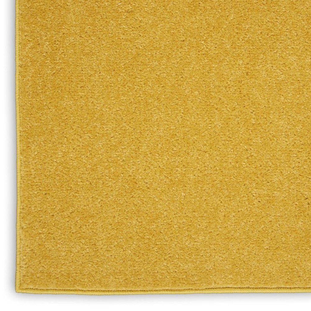 7' Yellow Square Indoor Outdoor Area Rug