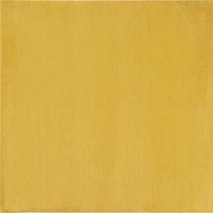 7' Yellow Square Indoor Outdoor Area Rug