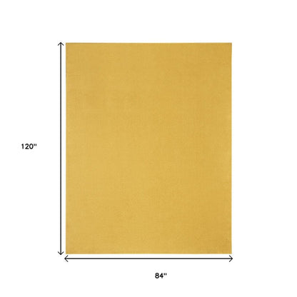 7' X 10' Yellow Indoor Outdoor Area Rug