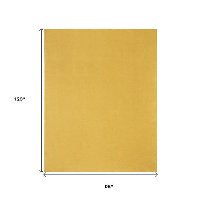 8' X 10' Yellow Indoor Outdoor Area Rug