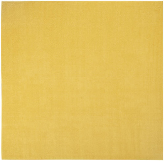 9' Yellow Square Indoor Outdoor Area Rug