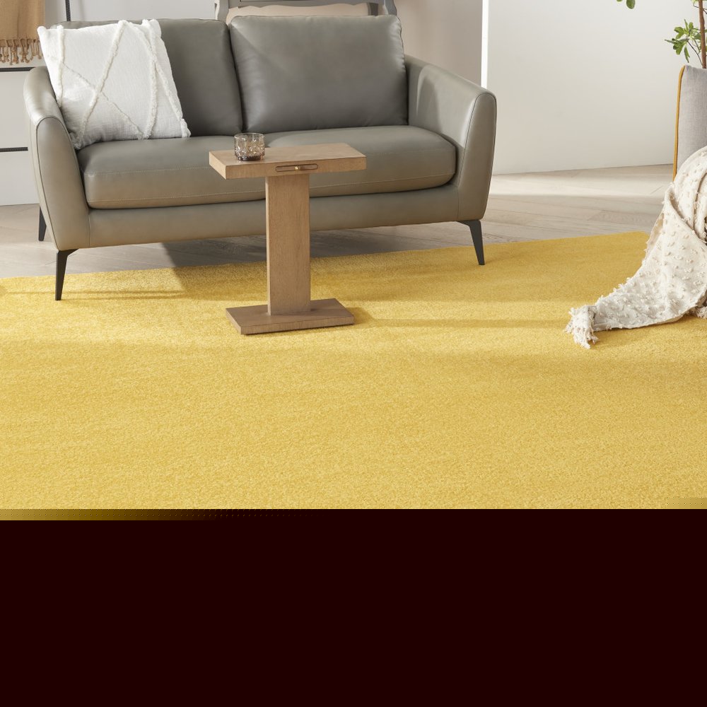 9' Yellow Square Indoor Outdoor Area Rug