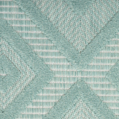 5' X 7' Aqua Indoor Outdoor Area Rug