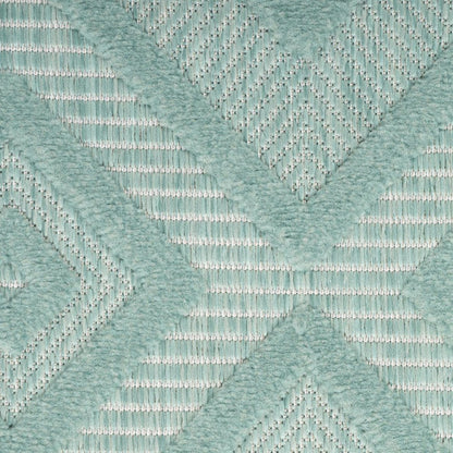 5' X 7' Aqua Indoor Outdoor Area Rug
