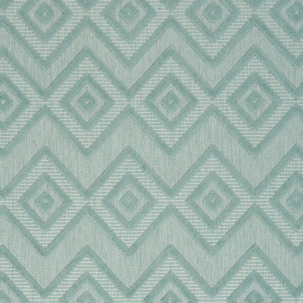 6' X 9' Aqua Indoor Outdoor Area Rug