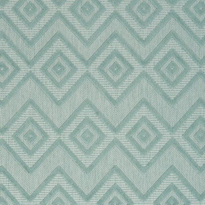 6' X 9' Aqua Indoor Outdoor Area Rug