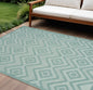6' X 9' Aqua Indoor Outdoor Area Rug