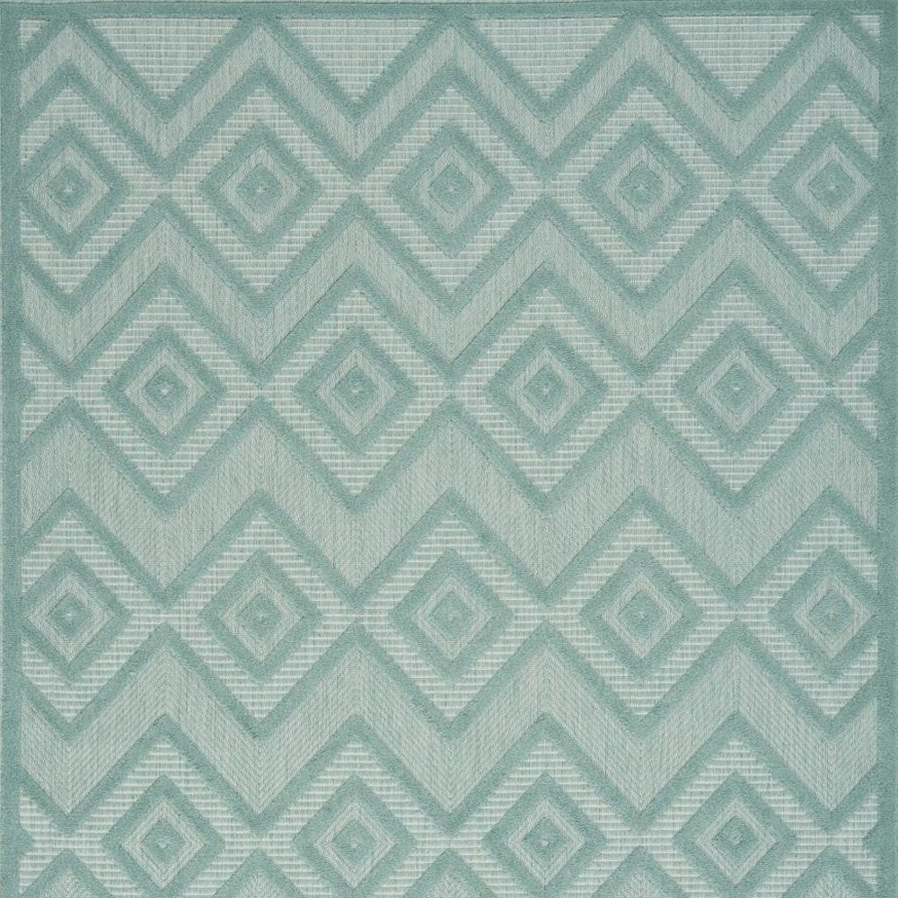 6' X 9' Aqua Indoor Outdoor Area Rug