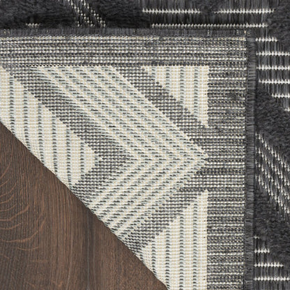 5' X 7' Charcoal Indoor Outdoor Area Rug