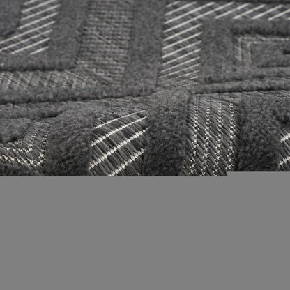 5' X 7' Charcoal Indoor Outdoor Area Rug