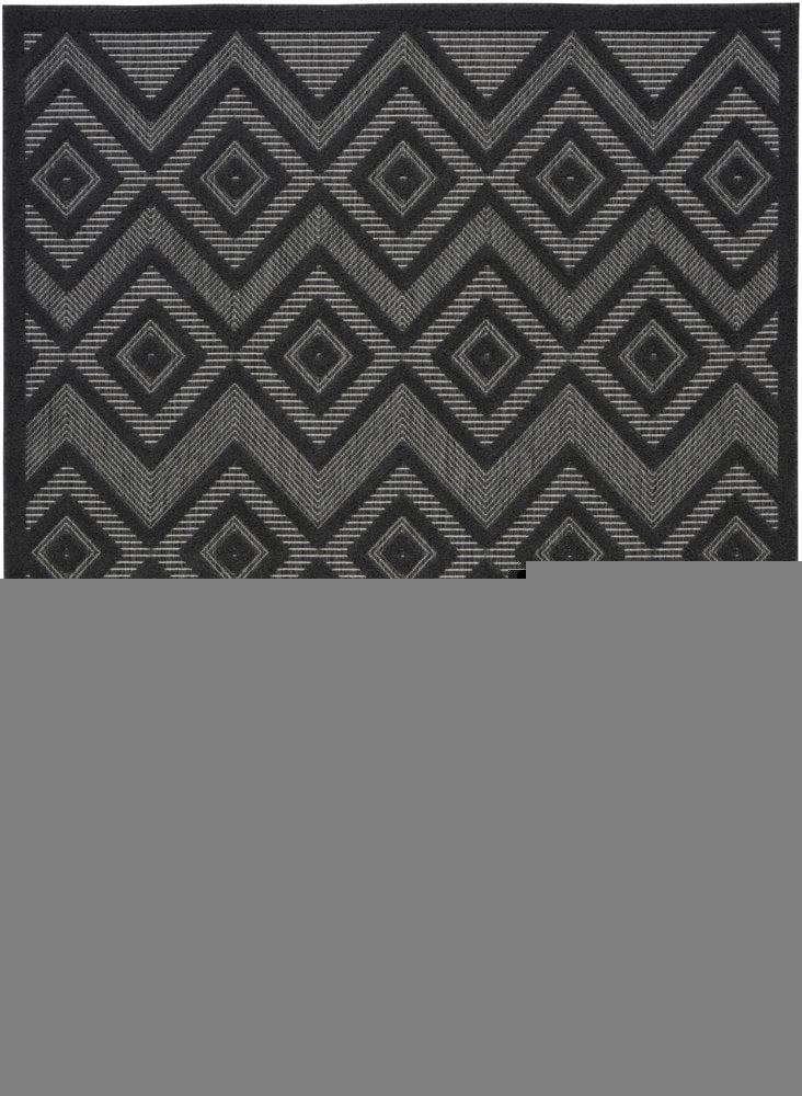 6' X 9' Charcoal Indoor Outdoor Area Rug