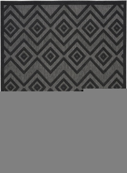 6' X 9' Charcoal Indoor Outdoor Area Rug