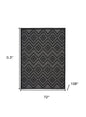 6' X 9' Charcoal Indoor Outdoor Area Rug