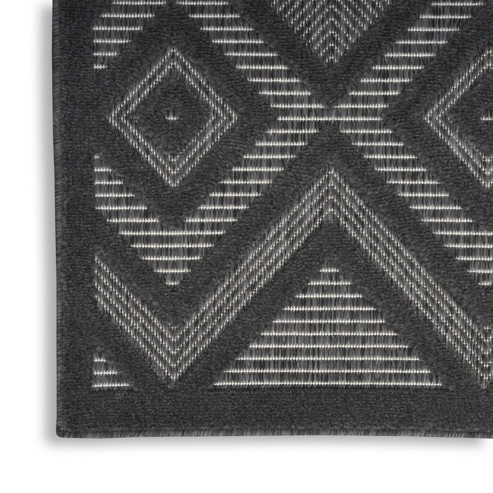 6' X 9' Charcoal Indoor Outdoor Area Rug