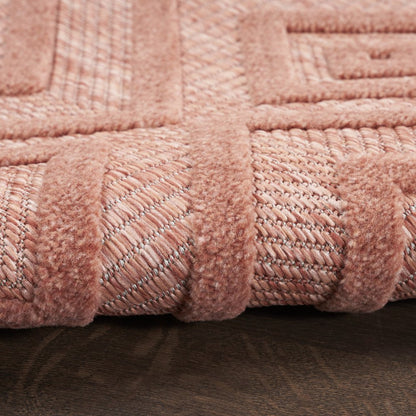 5' X 7' Coral Indoor Outdoor Area Rug