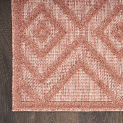 6' X 9' Coral Indoor Outdoor Area Rug