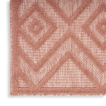 6' X 9' Coral Indoor Outdoor Area Rug