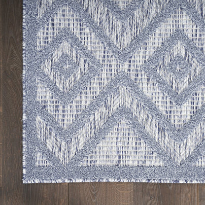 5' X 7' Denim Blue Indoor Outdoor Area Rug