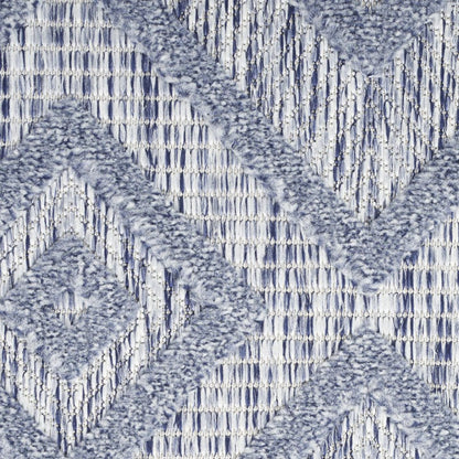 5' X 7' Denim Blue Indoor Outdoor Area Rug