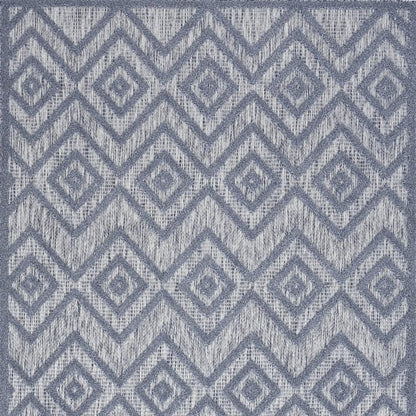 5' X 7' Denim Blue Indoor Outdoor Area Rug