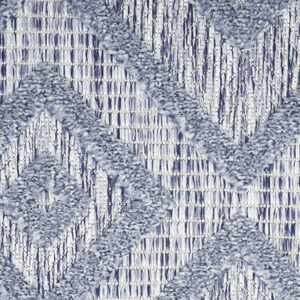 6' X 9' Denim Blue Indoor Outdoor Area Rug