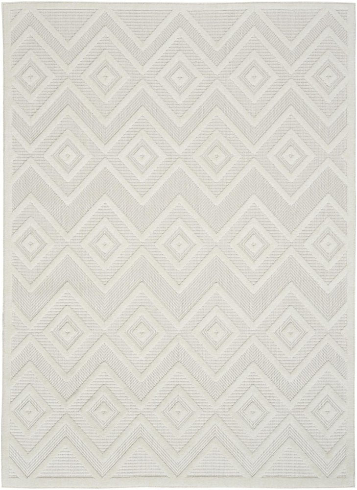 5' X 7' Ivory Indoor Outdoor Area Rug