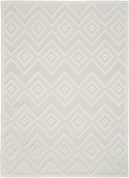 5' X 7' Ivory Indoor Outdoor Area Rug