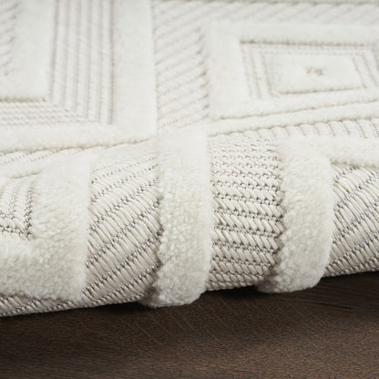 5' X 7' Ivory Indoor Outdoor Area Rug