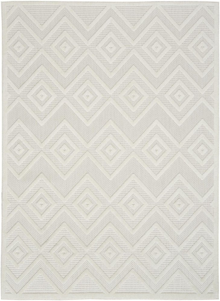 6' X 9' Ivory Indoor Outdoor Area Rug