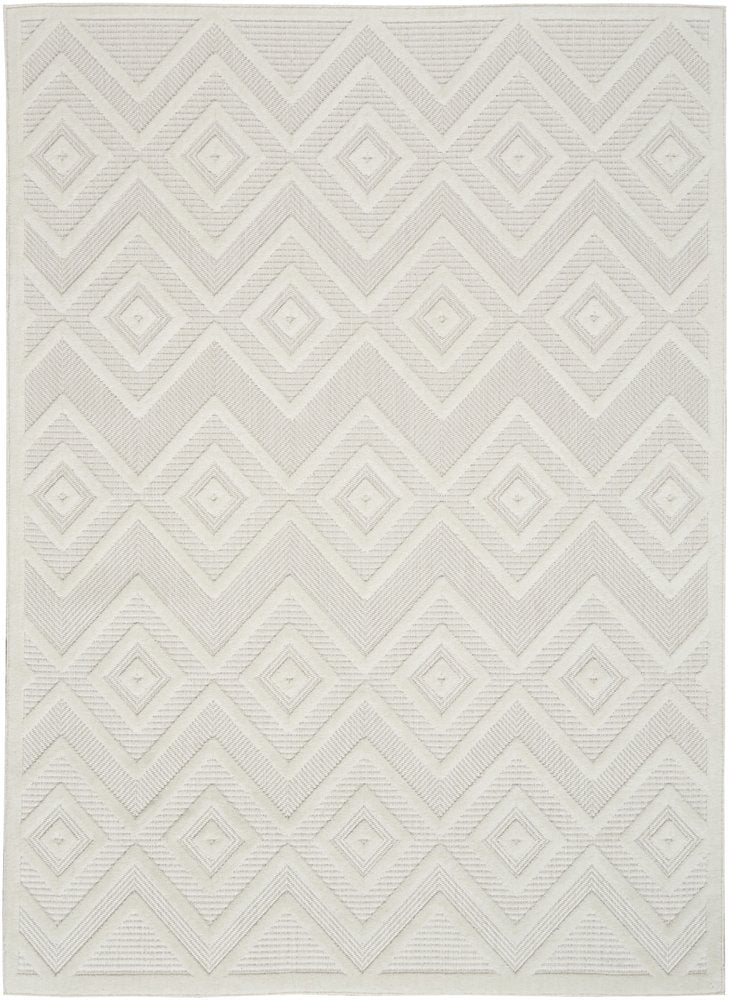 6' X 9' Ivory Indoor Outdoor Area Rug