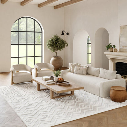 6' X 9' Ivory Indoor Outdoor Area Rug