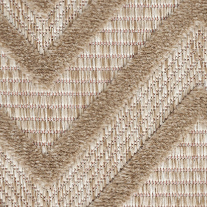 5' X 7' Beige Indoor Outdoor Area Rug