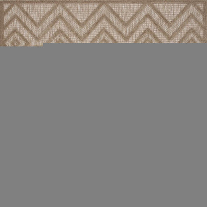 5' X 7' Beige Indoor Outdoor Area Rug