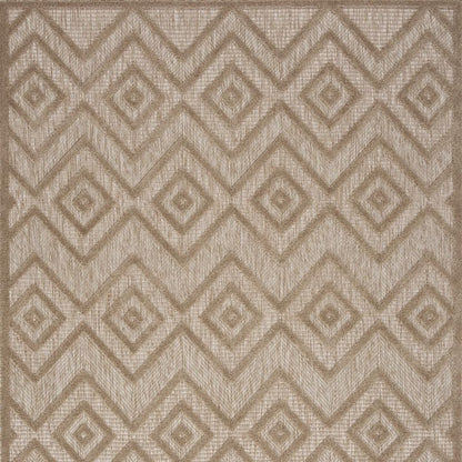 6' X 9' Beige Indoor Outdoor Area Rug