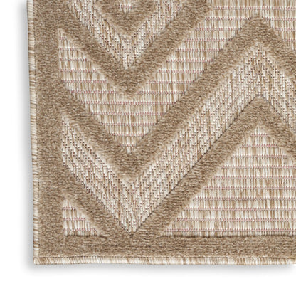 6' X 9' Beige Indoor Outdoor Area Rug