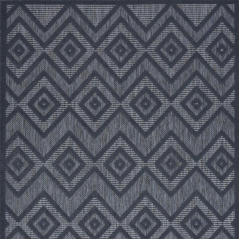 5' X 7' Blue Indoor Outdoor Area Rug