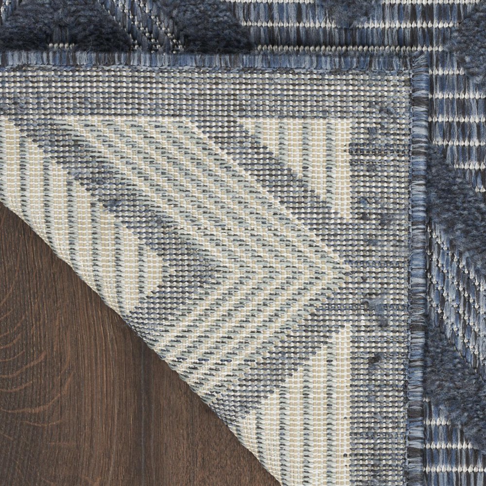 5' X 7' Blue Indoor Outdoor Area Rug