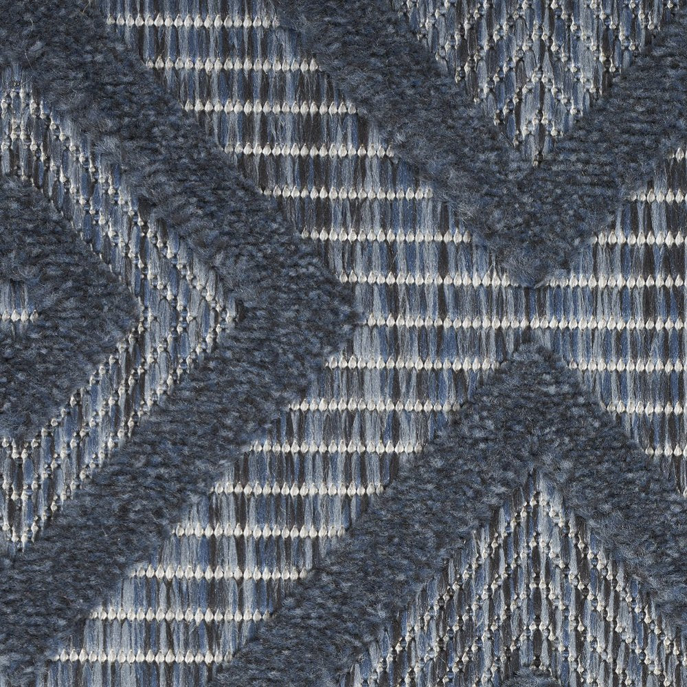 5' X 7' Blue Indoor Outdoor Area Rug