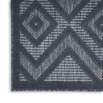 5' X 7' Blue Indoor Outdoor Area Rug