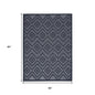 5' X 7' Blue Indoor Outdoor Area Rug