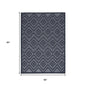 5' X 7' Blue Indoor Outdoor Area Rug
